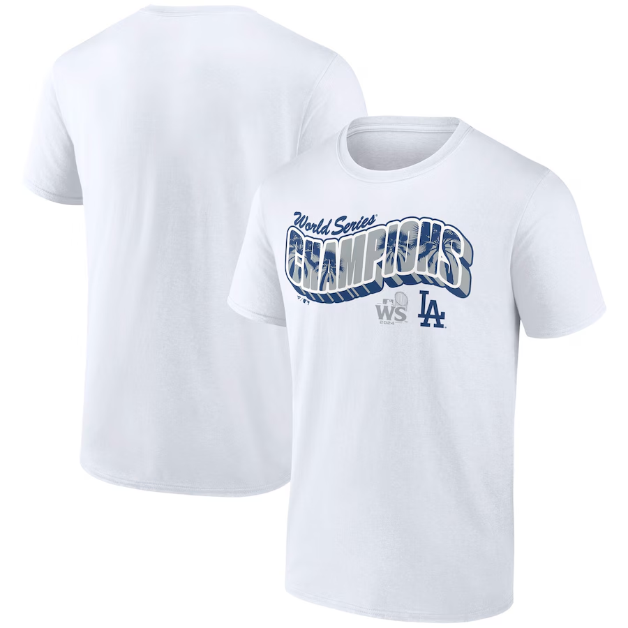 Men Los Angeles Dodgers 2024 MLB World Series Champions white T shirts style 3->mlb t-shirts->Sports Accessory